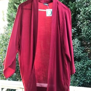 Long, Thin Maroon Kimono
